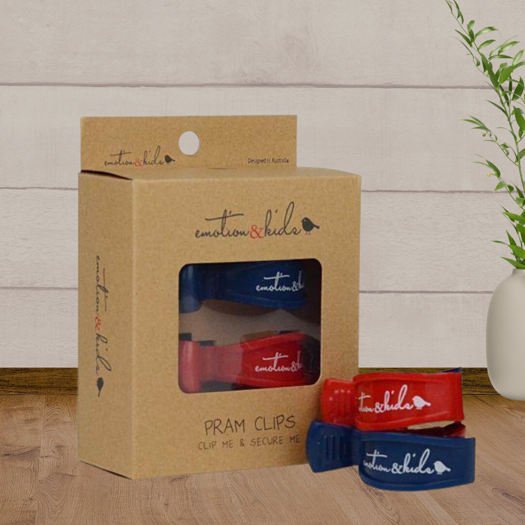Emotion & Kids Red & Blue Pram Clips