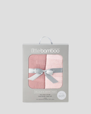 Little Bamboo Cellular Blanket 2Pk Dusty Rose for Baby
