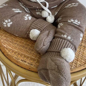Pure Baby Cinnamon Pom Pom Booties - Baby Gifts Australia