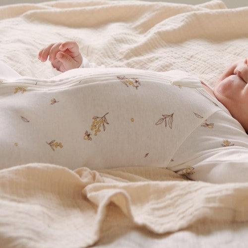 Pure Baby Essentials Vanilla Wattle Bee Zip Growsuit - Baby Gifts Australia